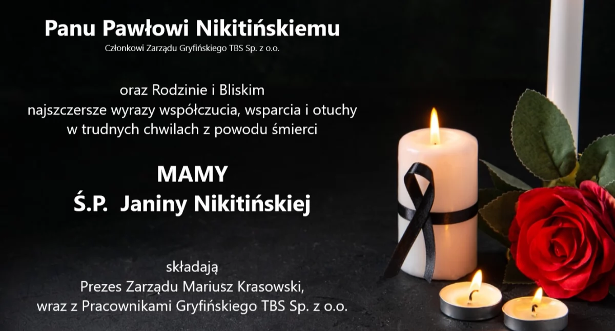 Kondolencje dla Pawła Nikitińskiego