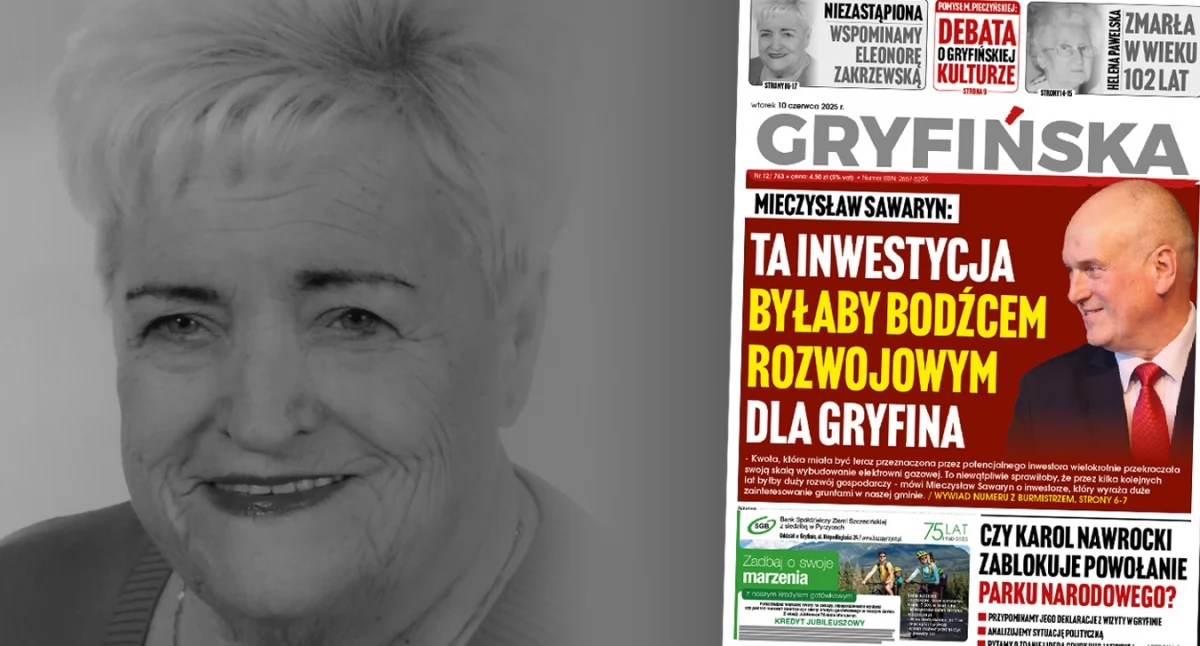 Eleonora Niezastąpiona. Jej nagłe odejście poruszyło gryfinian
