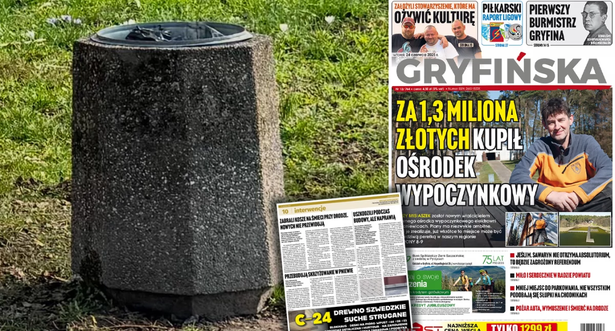 Zabrali kosze na śmieci przy drodze. Postawią nowe?