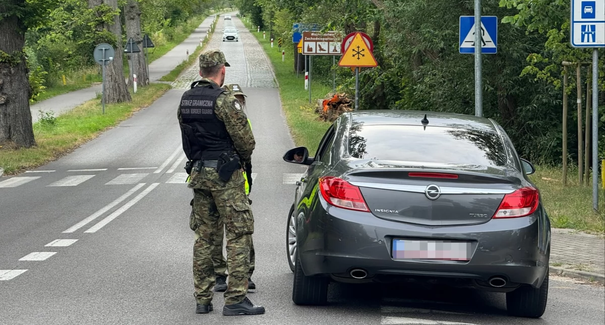 Kontrola na przejściu w Mescherin