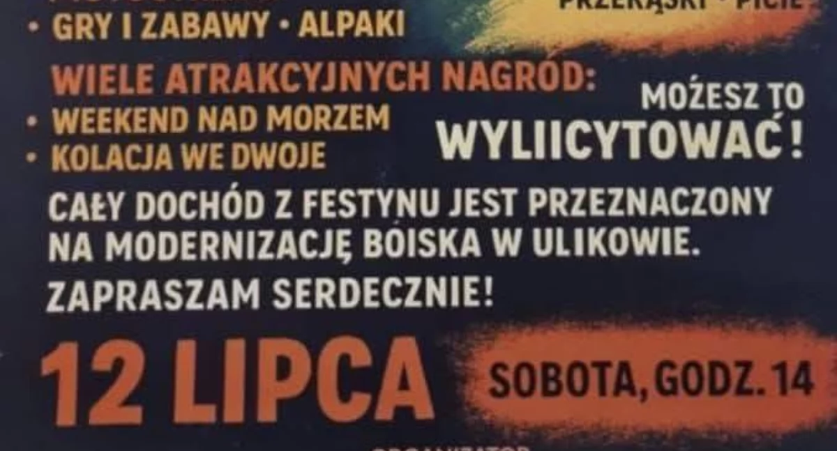 Gosia Poźniak zaprasza (wyjątkowo) do Ulikowa