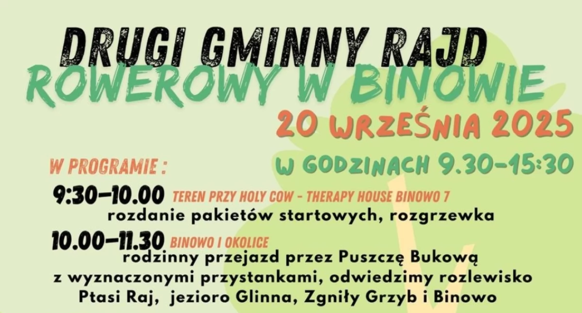 Rajd rowerowy w Binowie – aktywnie, rodzinnie i z atrakcjami!