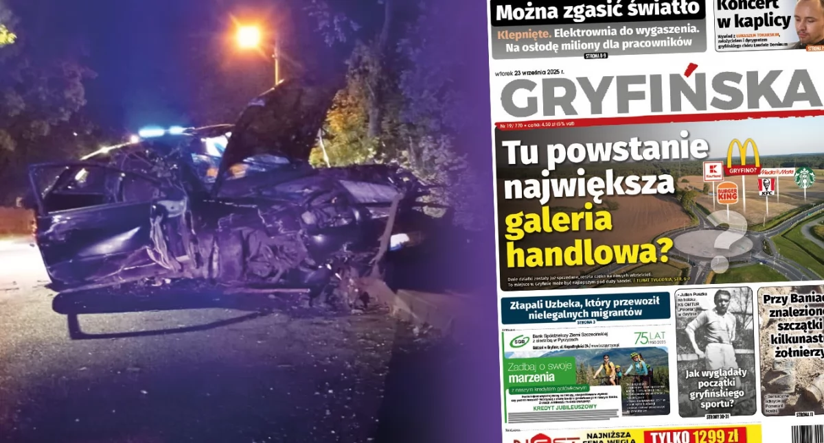 Podwójna porażka 23-latków. Przegrali z drzewem i własną głupotą