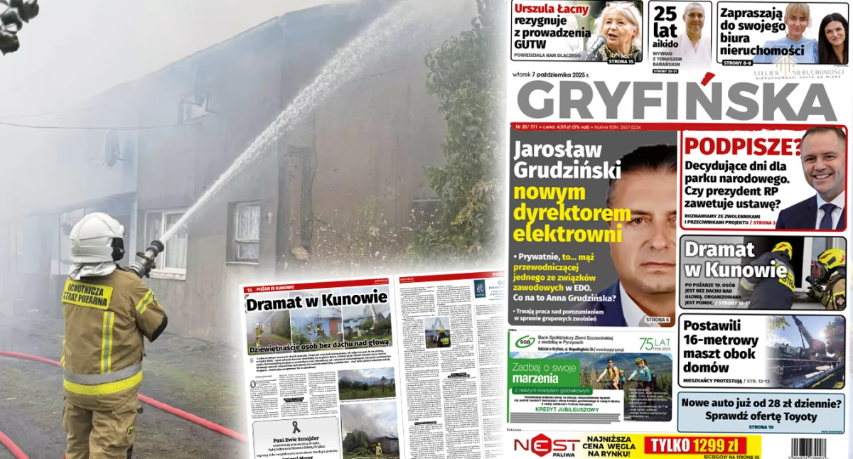 Wójt Augustyniak: Gmina pomoże odbudować cały budynek, który spłonął w Kunowie