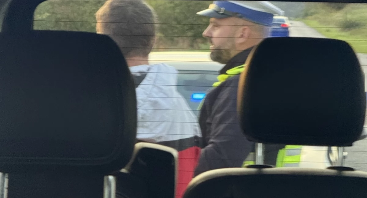 Post. Krzysztof Chwesiuk zatrzymał pijanego motorowerzystę! [ZDJĘCIA]