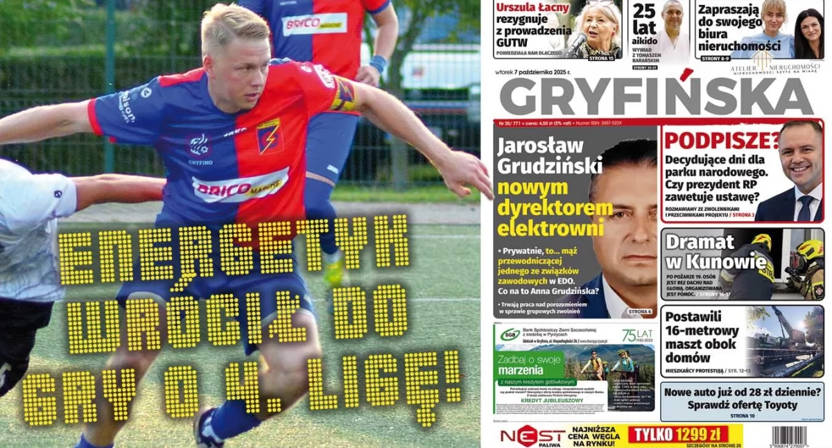 Derby o pozycję wicelidera okręgówki. Do Gryfina przyjeżdża GKS Kołbacz!