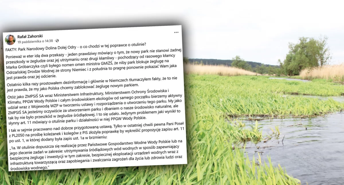 Dlaczego poprawką zmieniono ustawę powołującą park narodowy?