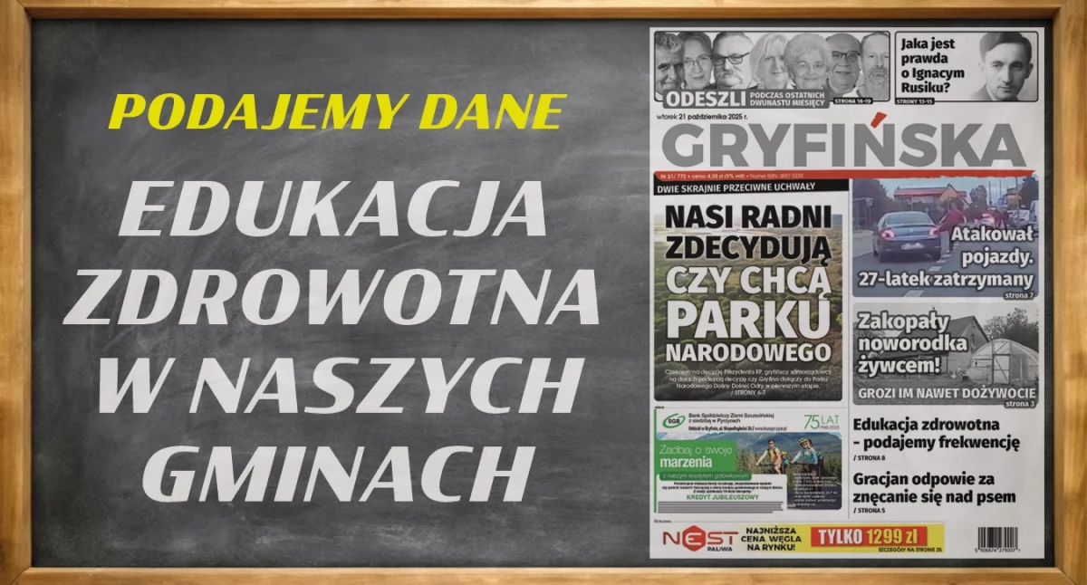 Na edukację zdrowotną w powicie gryfińskim chodzi więcej uczniów, niż z niej zrezygnowało