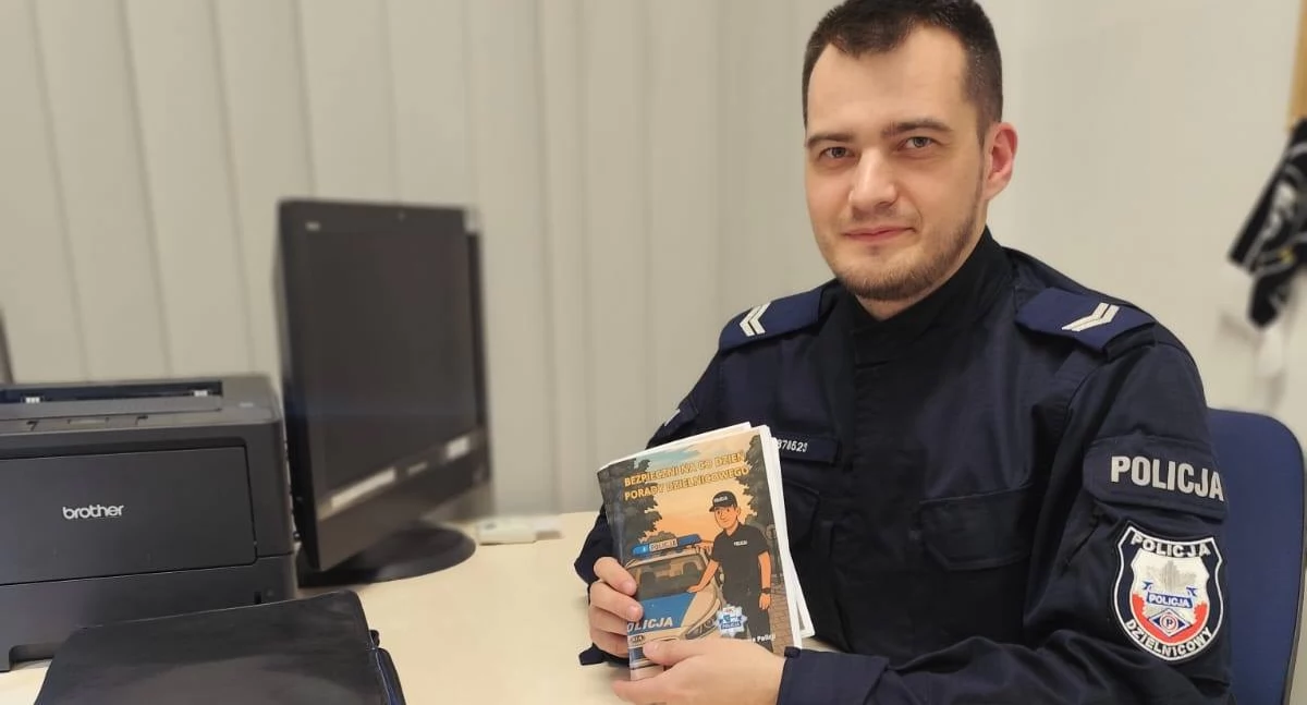 Dzielnicowy z gryfińskiej komendy stworzył wyjątkowy poradnik dla dzieci