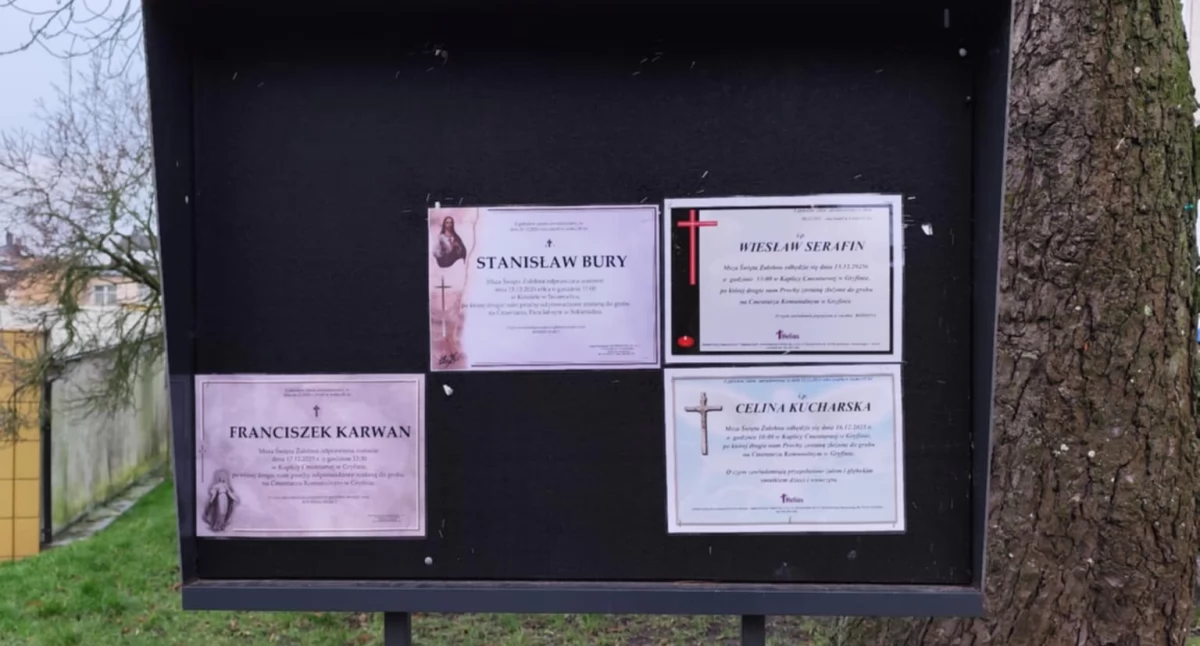 Gryfinianie, którzy odeszli w okresie przedświątecznym