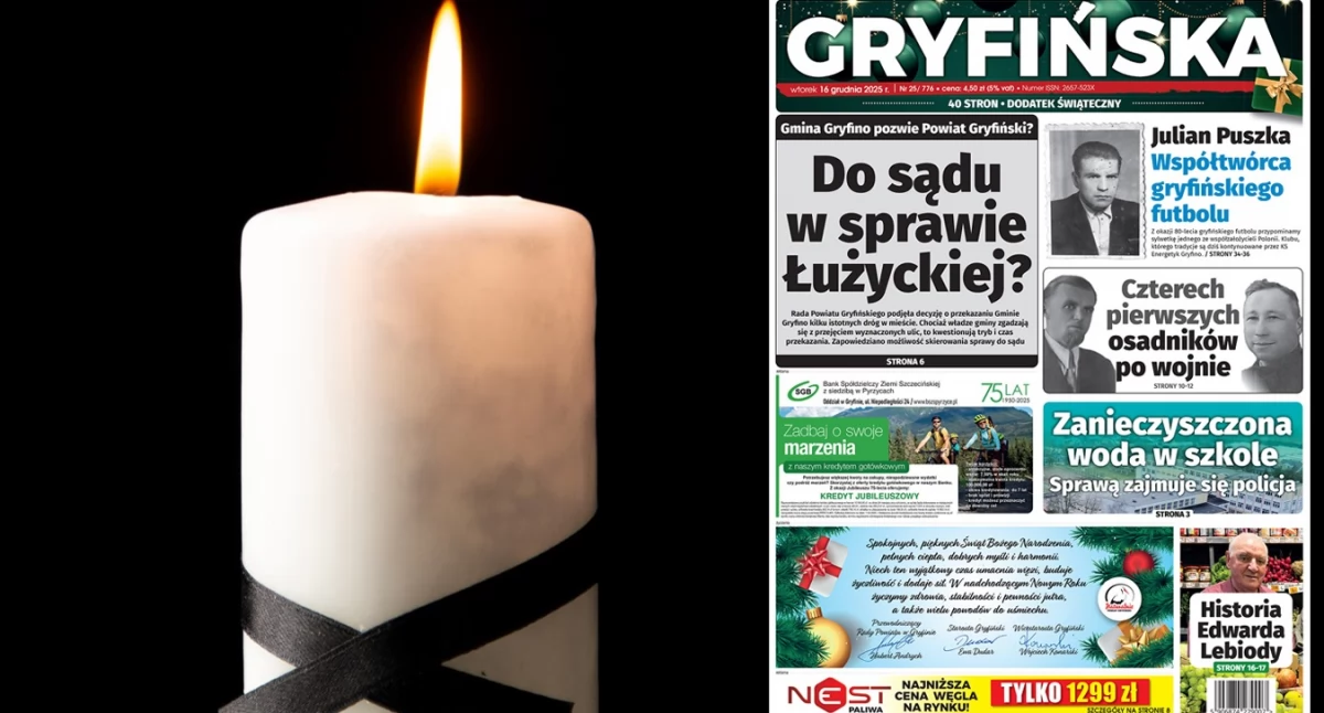 Odeszła najstarsza gryfinianka