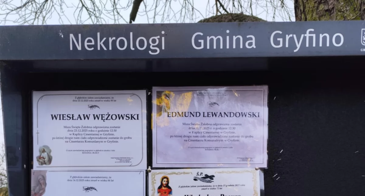 Zmarł m.in. 95-letni gryfinianin