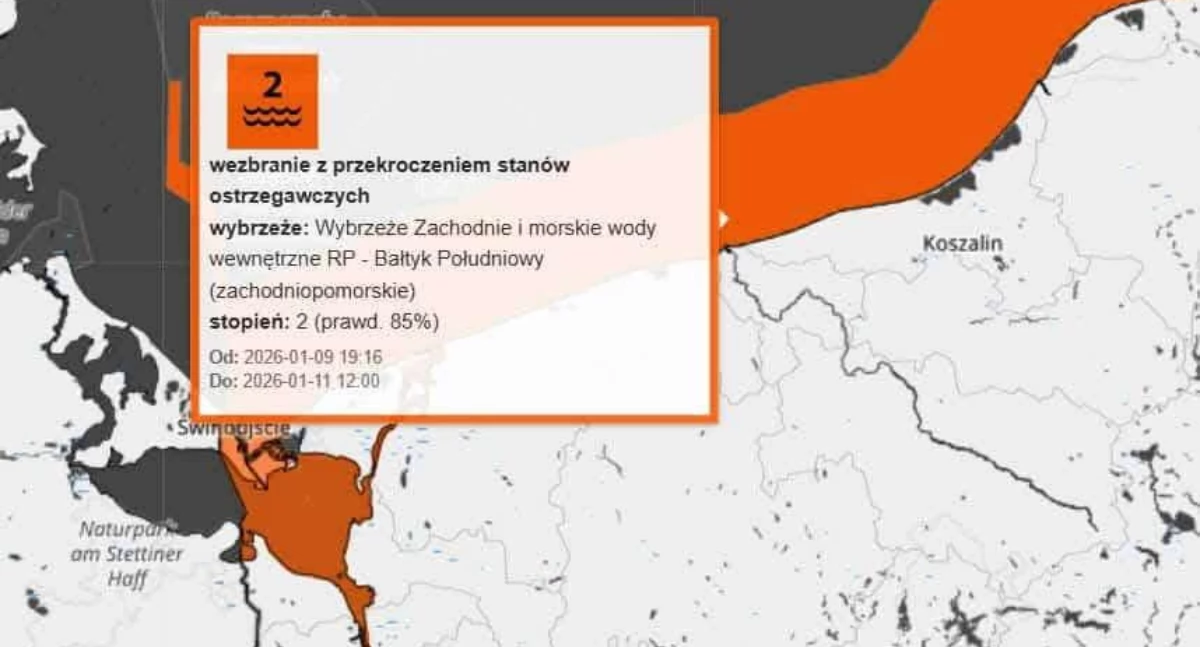 Kolejne ostrzeżenie dla Gryfina i regionu 