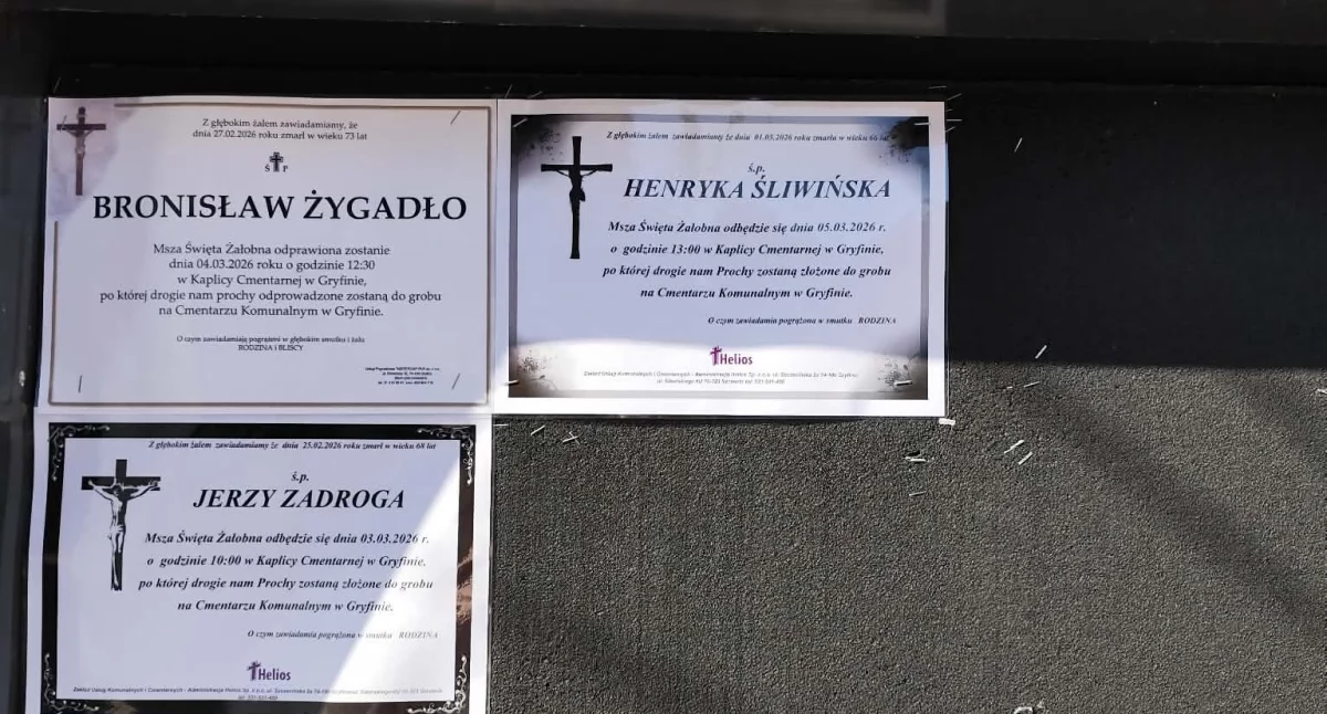 Anielski orszak niech dusze gryfinian przyjmie...