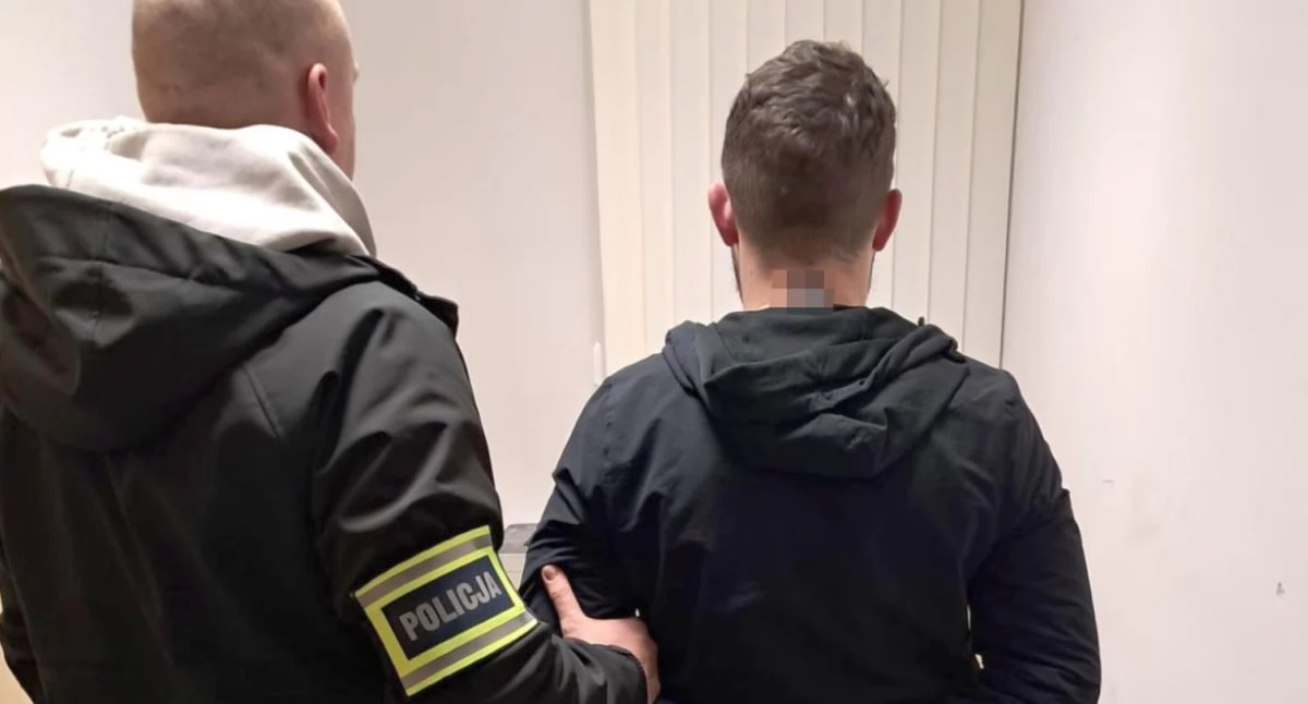29-latek po zatrzymaniu nie był już taki cwany
