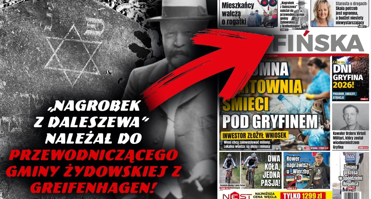 Nagrobek z Daleszewa należał do przewodniczącego gminy żydowskiej z Greifenhagen!