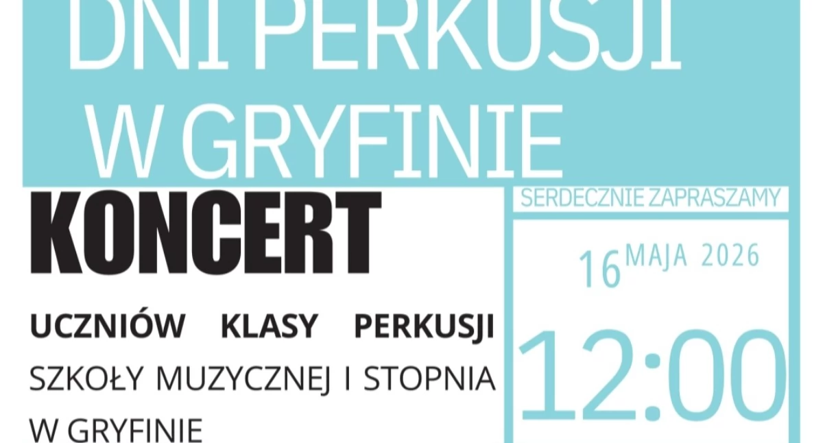 Dni Perkusji w Gryfinie. Jutro odbędzie się koncert!