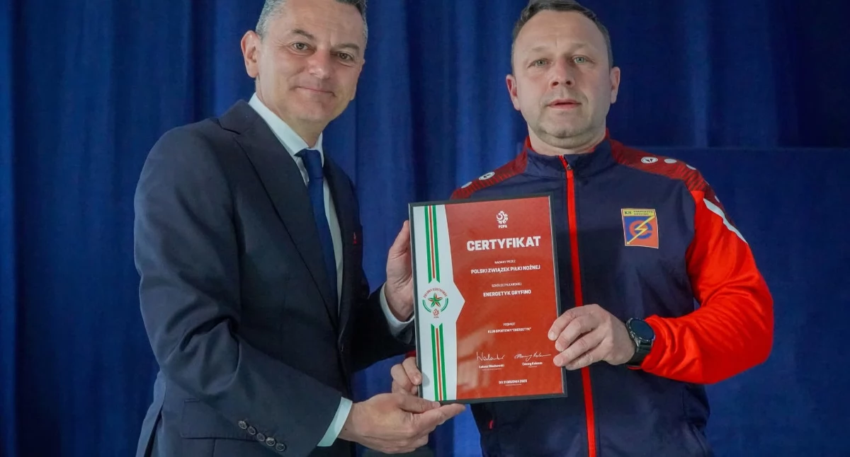 KS Energetyk Gryfino z certyfikatem PZPN
