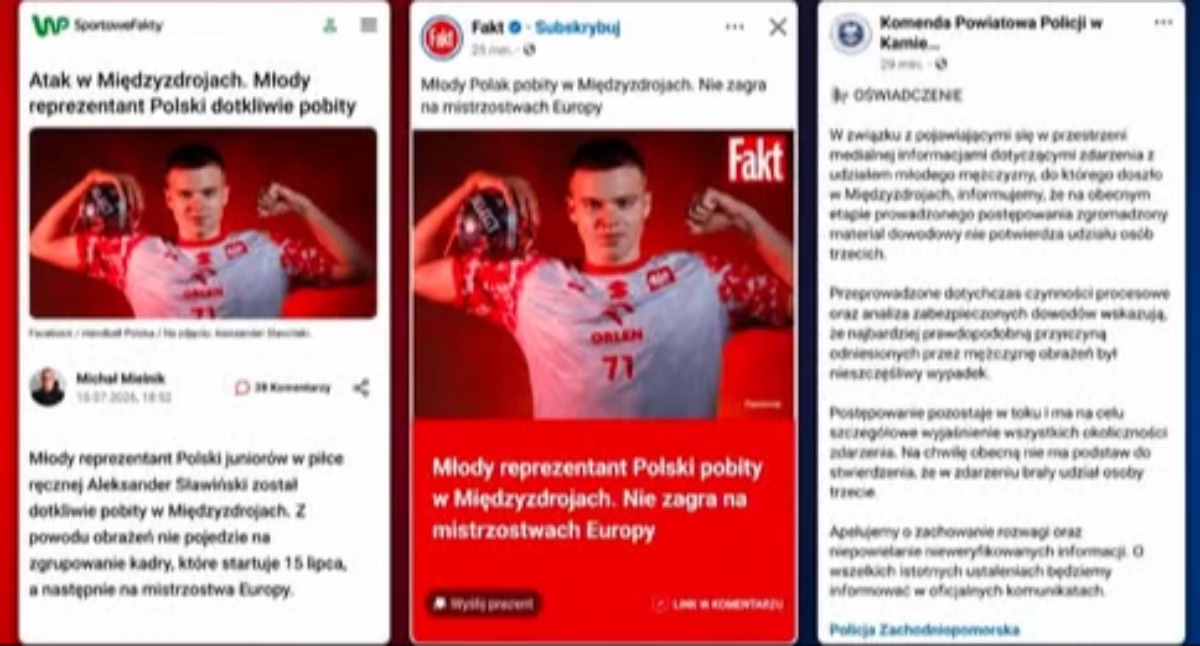 To nie było pobicie, lecz nieszczęśliwy wypadek?