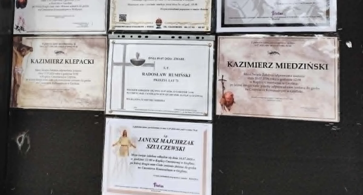 Odchodzą kolejni Gryfinianie i Gryfinianki. W tym 41-latek