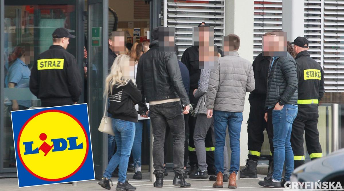 Ewakuacja w Lidlu [FOTO]