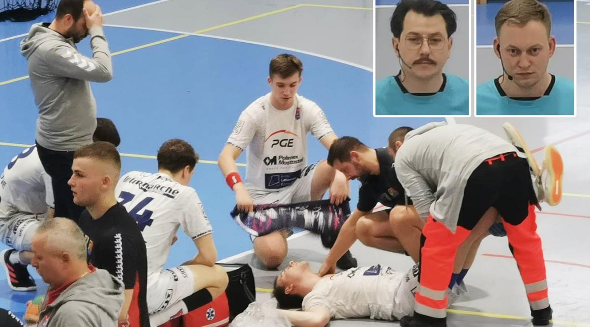 Ambulans przy hali i tragiczne sędziowanie