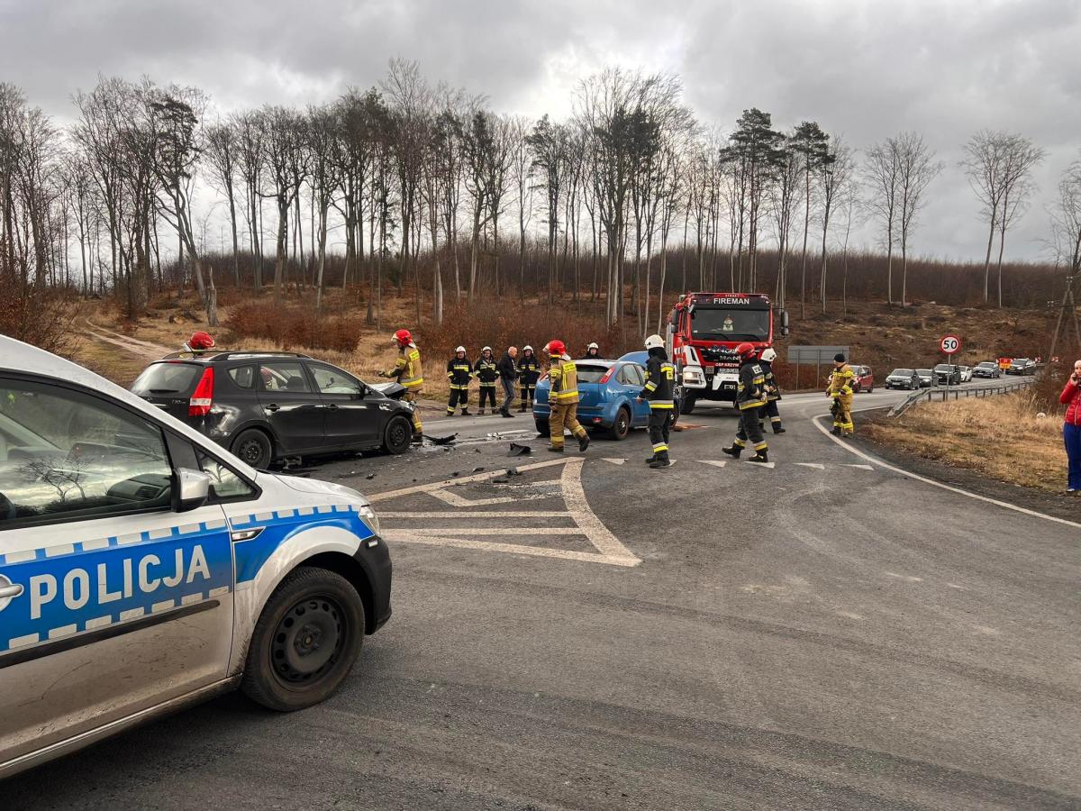 Wypadek drogowy przy skręcie na granicę