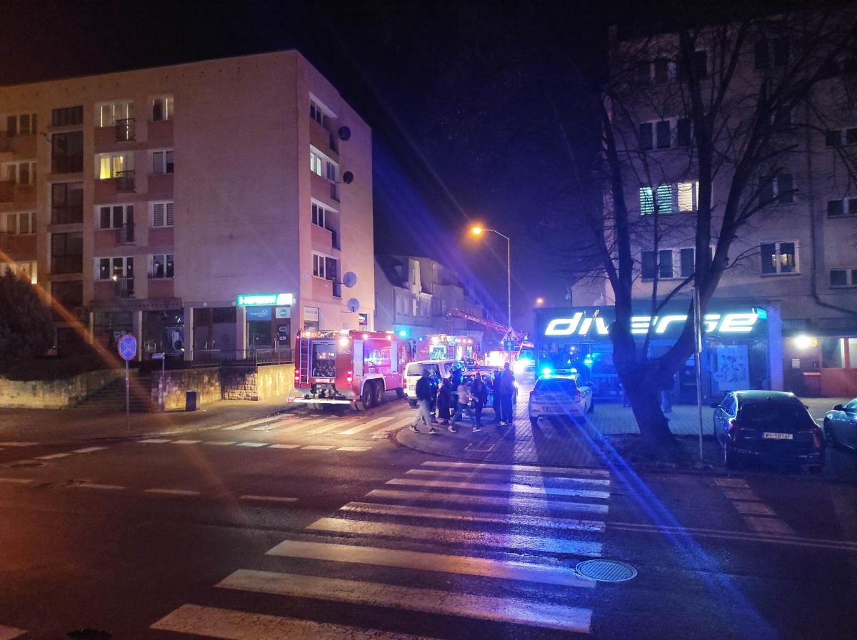 Akcja straży pożarnej w samym centrum Gryfina