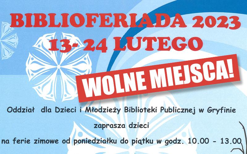 Wolne miejsca na ferie w Bibliotece!