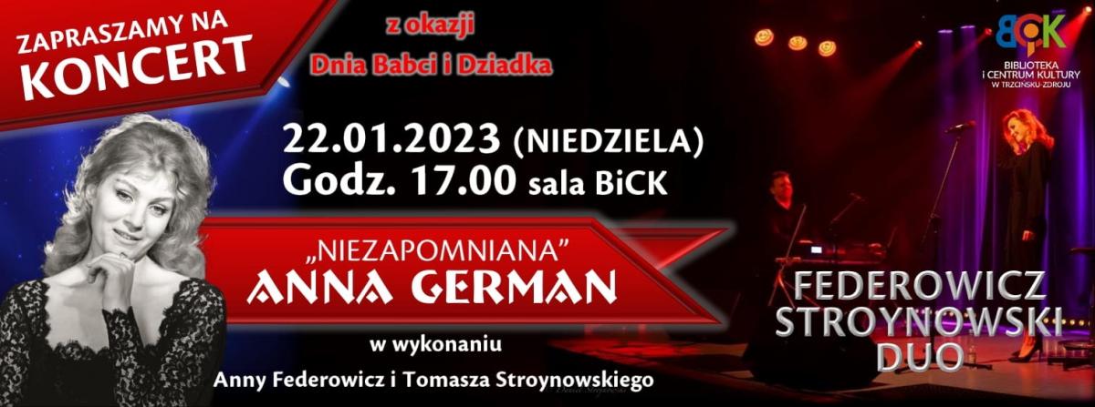 Zagrają przeboje Anny German. Koncert w niedzielę
