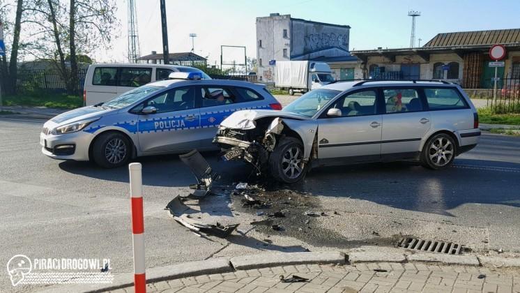 Wpadł, bo rozbił auto