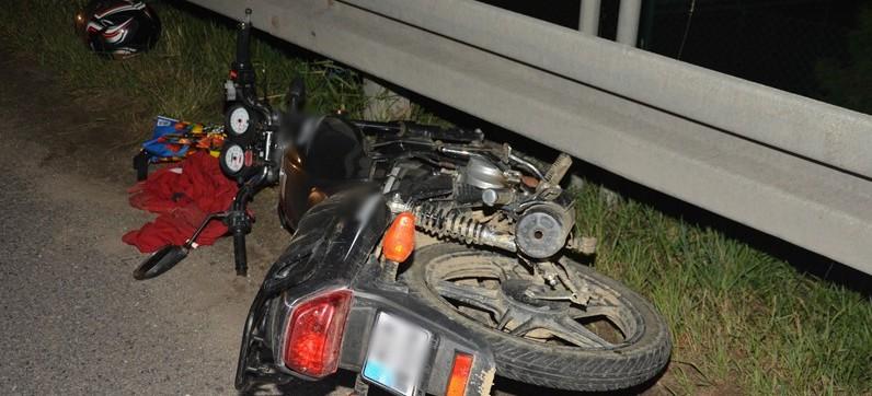 Pijany motorowerzysta z Bań trafił do szpitala