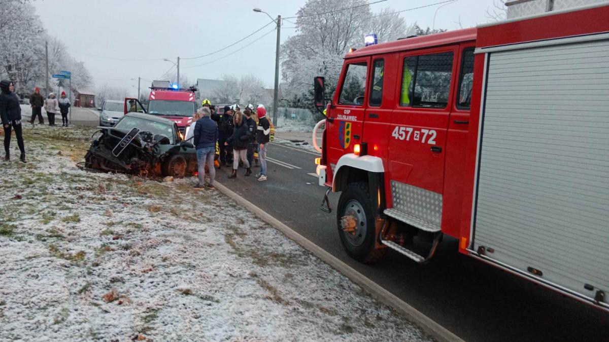 Dwie osoby przetransportowane do szpitala [GALERIA]