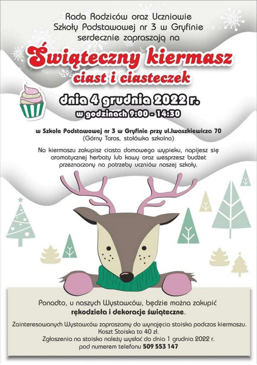 Świąteczny kiermasz w SP 3. Rada rodziców zaprasza