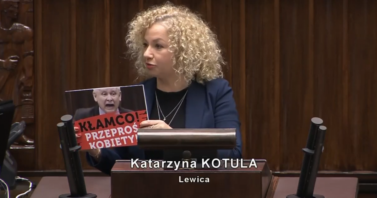 Posłanka Kotula rozbawiła Jarosława Kaczyńskiego [WIDEO]