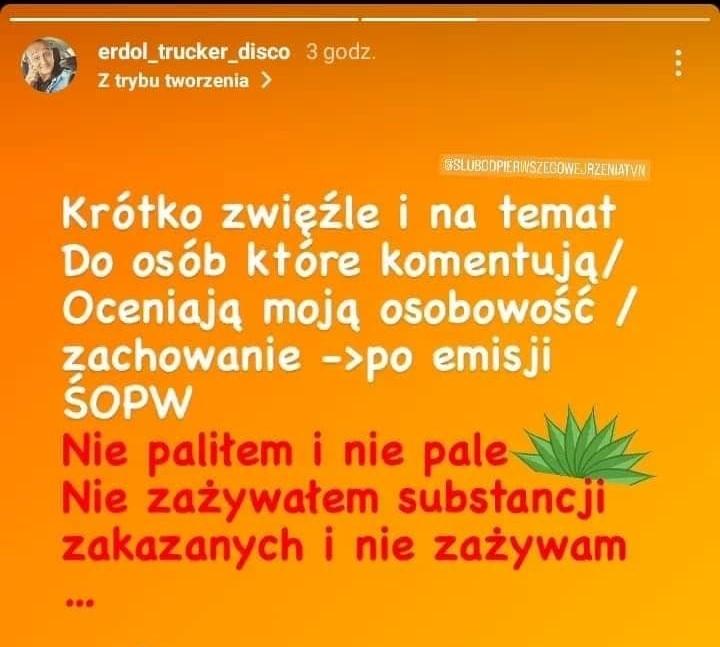 Maciej z ŚOPW: „Nie zażywałem substancji zakazanych!”