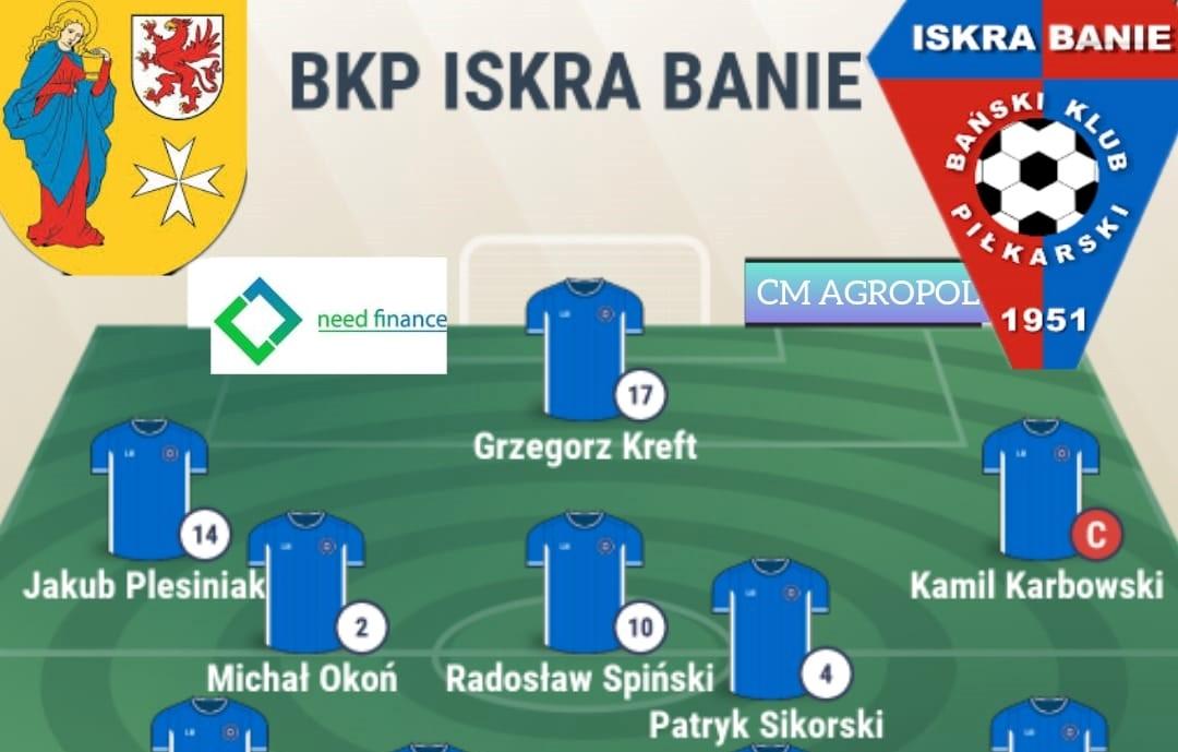 Iskra Banie wiceliderem okręgówki. W niedzielę zagra o lidera!