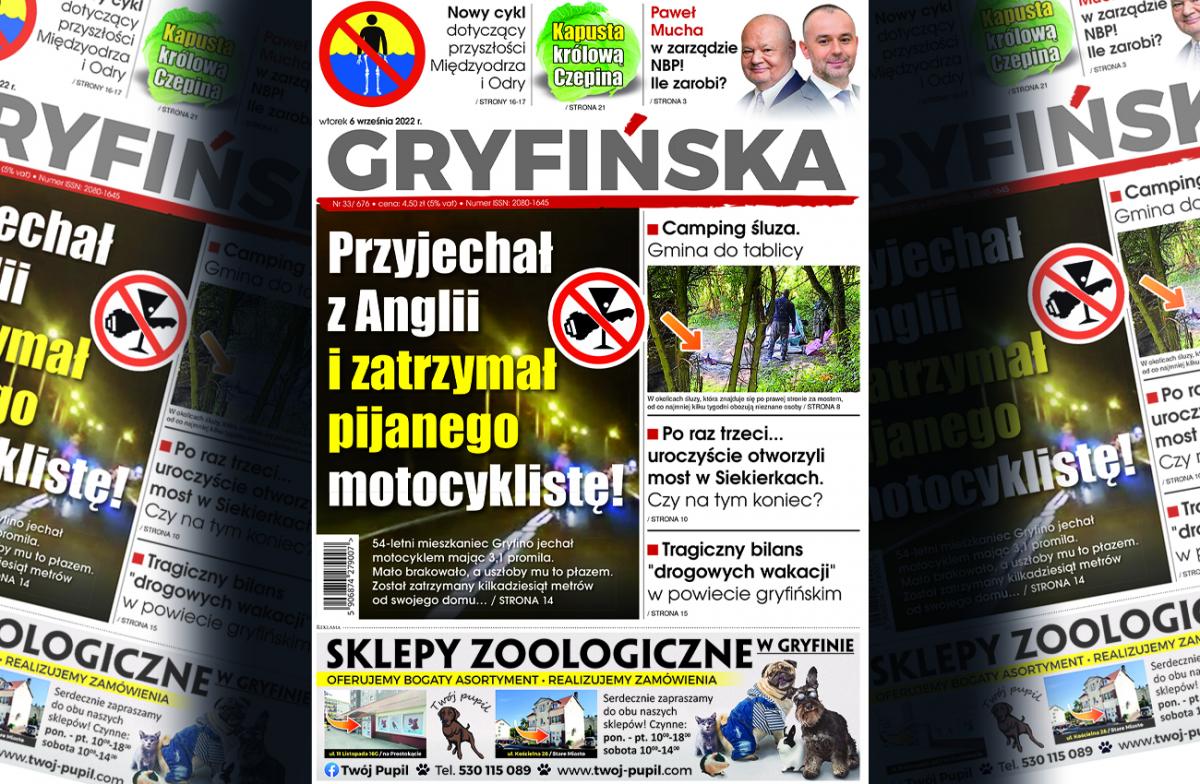 Nowe wydanie Gazety Gryfińskiej. Przyjechał z Anglii i zatrzymał pijanego motocyklistę!