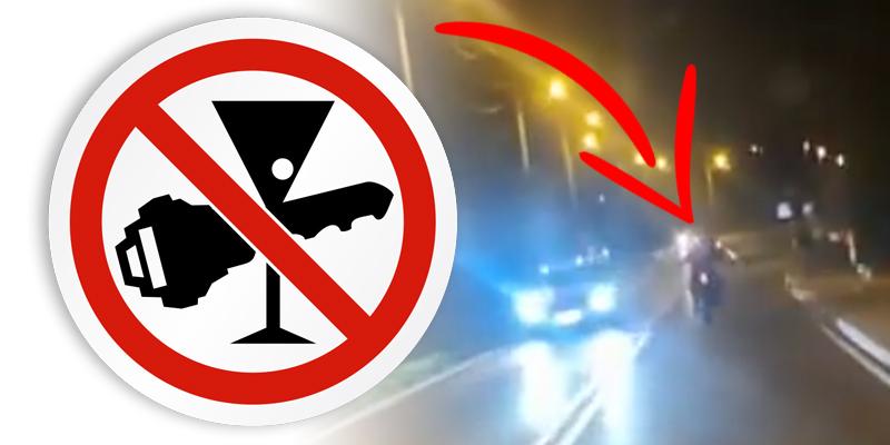 Obywatelskie zatrzymanie pijanego motocyklisty przy Pomorskiej. Wideo tylko dla osób o mocnych nerwach
