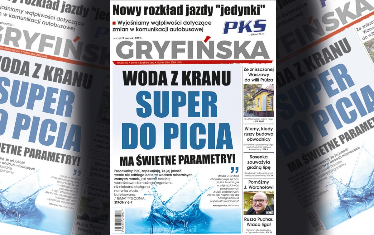 Gazeta Gryfińska: Woda z kranu super do picia. Ma świetne parametry