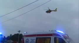 Wypadek w Żórawkach. Przyleciał helikopter LPR