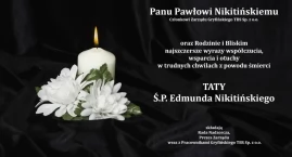 Kondolencje dla Pawła Nikitińskiego