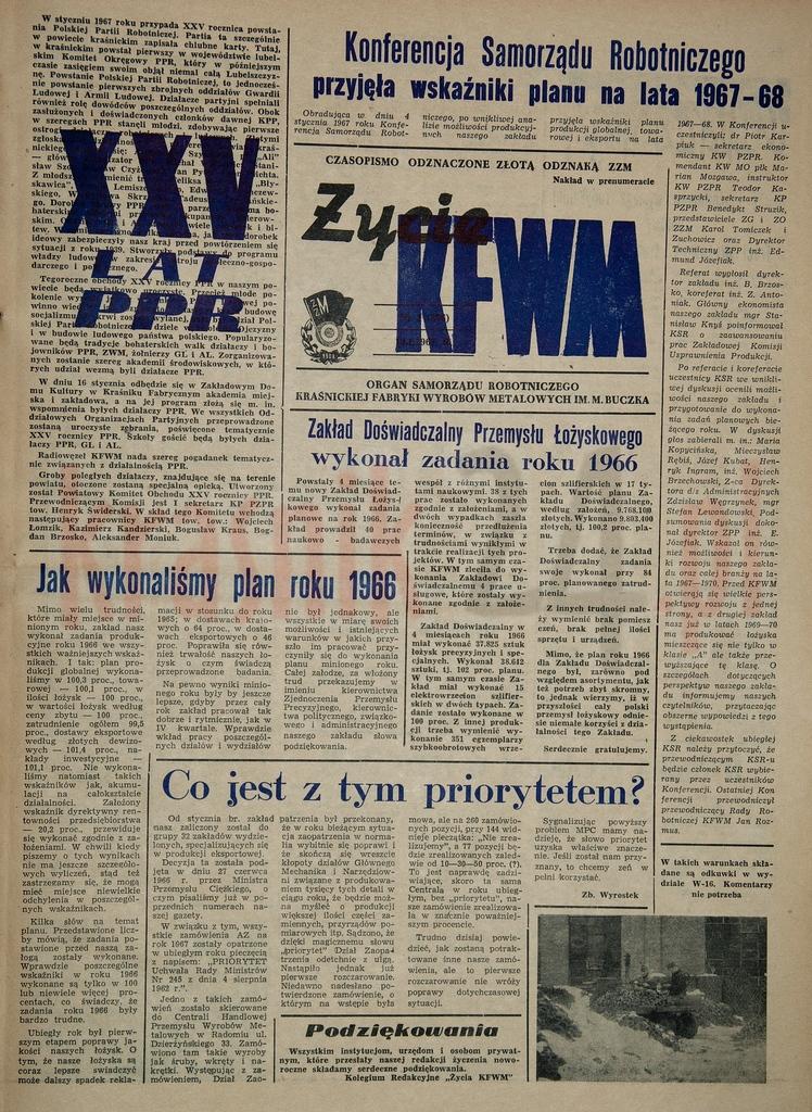 Życie KFWM Nr 1/1967