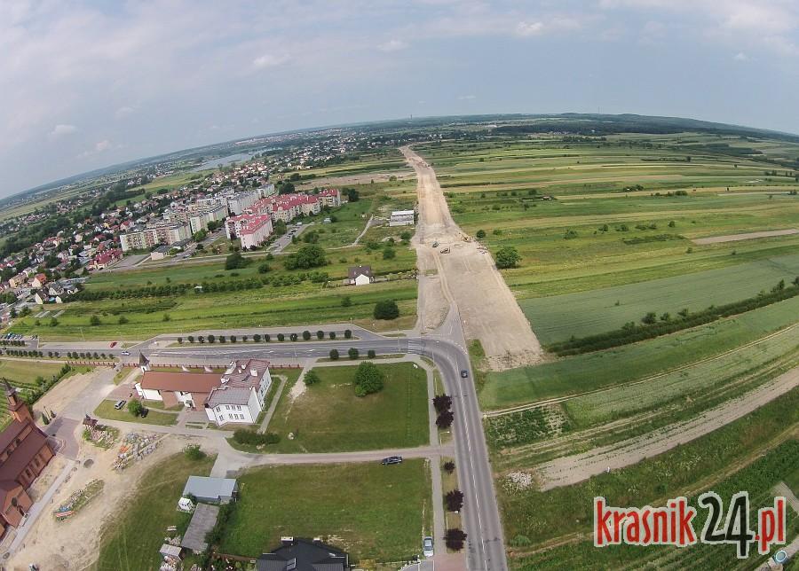 Budowa Tysiąclatki w Kraśniku z lotu ptaka. Wideo