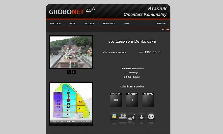 Szukasz grobu osoby pochowanej na kraśnickim Cmentarzu Komunalnym?  Pomoże w tym internet