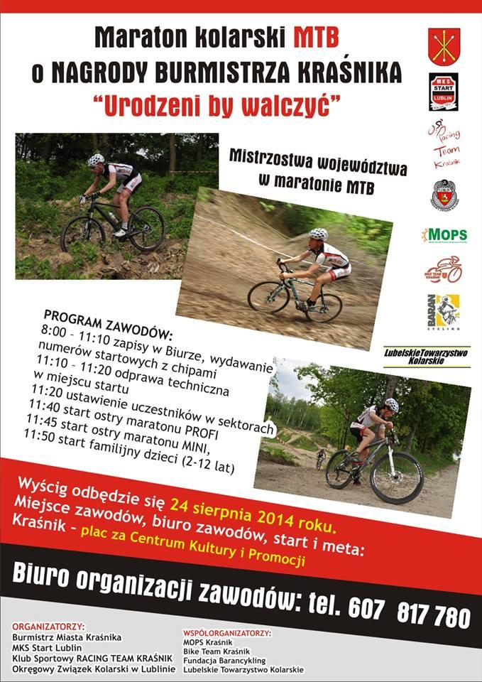 Urodzeni by walczyć, czyli kraśnicki Maraton MTB już w niedzielę
