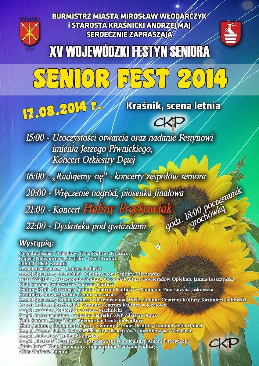 W niedzielę Senior Fest w Kraśniku. Gwiazdą Halina Frąckowiak 