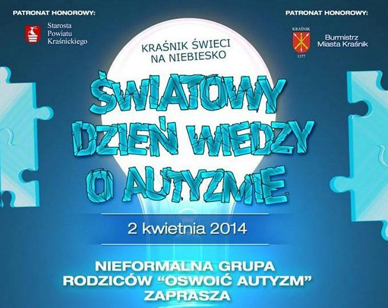 W środę Kraśnik zaświeci na niebiesko dla autyzmu
