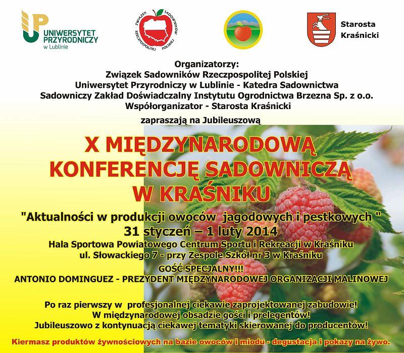 Dzisiaj rusza w Kraśniku Międzynarodowa Konferencja Sadownicza PROGRAM