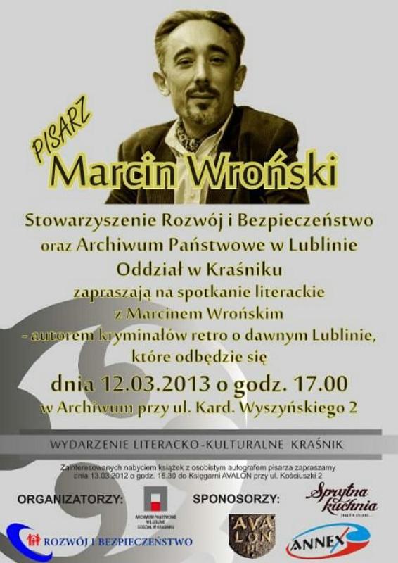 Kraśnik miejscem akcji kolejnego kryminału Marcina Wrońskiego?